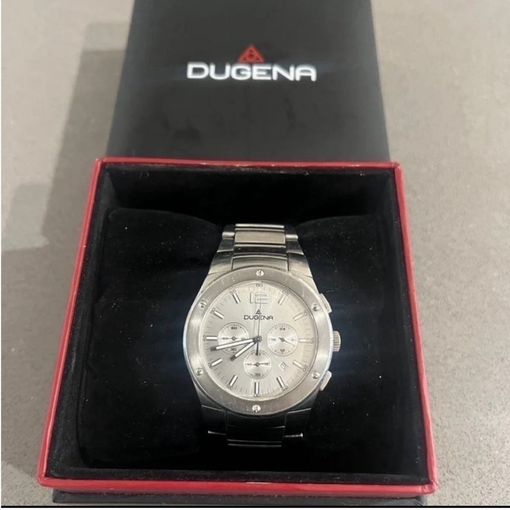 DUGENA OS20 Chronograph Quartz Men’s Watch | Stainless Steel Vintage